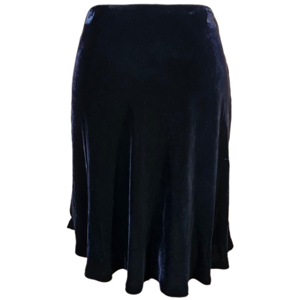 Vintage Ann Taylor Velvet A-Line Skirt Womens 6 Silk Blend Whimsigoth Academia